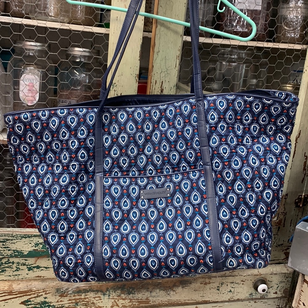 Vera Bradley Marrakesh Motifs Leather Trim Tote